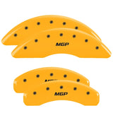 MGP 4 Caliper Covers Engraved Front & Rear MGP Yellow Finish Black Char 2004 Infiniti I35 - 37021SMGPYL