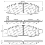 StopTech Street Touring 05 Nissan Titan Front Brake Pads - 308.11830