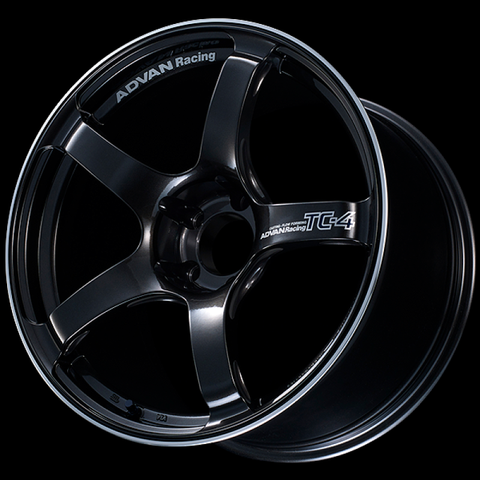 Advan TC4 16x7.0 +31 4-100 Black Gunmetallic & Ring Wheel - YAD6E31ABGR