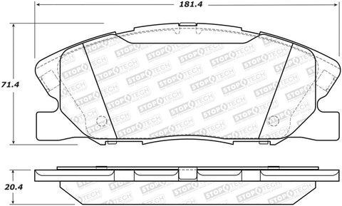 StopTech Street Brake Pads - Rear - 308.17670