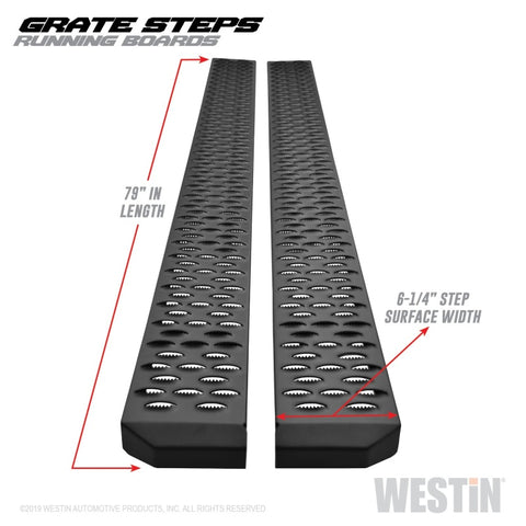 Westin Grate Steps Running Boards 79 in - Textured Black - 27-74735