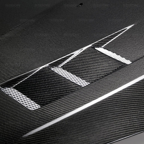 Seibon 15-17 Ford Focus TV-Style Carbon Fiber Hood - HD16FDFO-TV