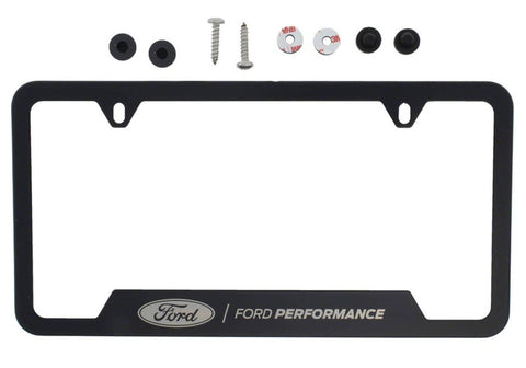 Ford Racing Stainless Steel Ford Performance License Plate Frame - Black - M-1828-SS304BK