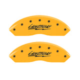 MGP 4 Caliper Covers Engraved Front & Rear Lightning Yellow Finish Black Char 2000 Ford F-150 - 10021SLTGYL