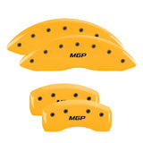 MGP 4 Caliper Covers Engraved Front & Rear MGP Yellow finish black ch - 22232SMGPYL