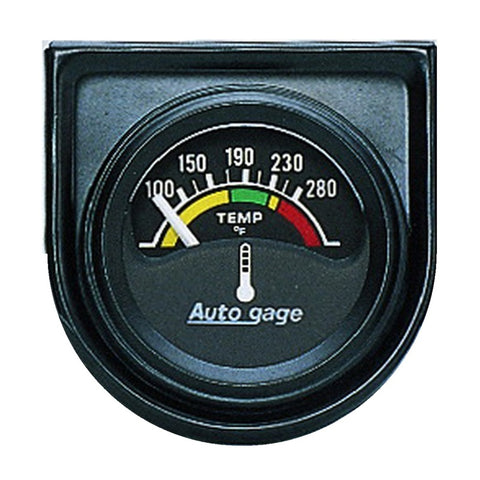 AutoMeter Gauge Console Water Temp 1.5in. 280 Deg. F Elec Blk Dial Blk Bezel Autogage - 2355