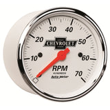 Autometer Arctic White GM 3-1/8in 7000RPM 4, 6, 8 Cyl Electrical Tachometer Gauge - 1398-00408