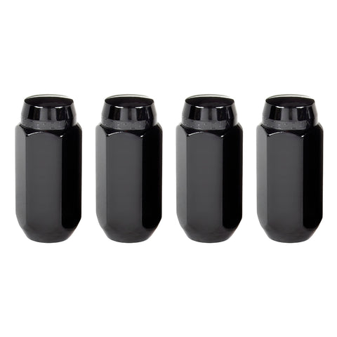 McGard Hex Lug Nut (Cone Seat) M14X1.5 / 13/16 Hex / 1.945in. Length (4-Pack) - Black - 64022