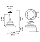 Hella H11 12V 55W Xenon White XB Bulb (Pair) - H71071262