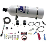 Nitrous Express 11-15 Ford Mustang GT 5.0L Coyote Single Nozzle Nitrous Kit (35-150HP) w/15lb Bottle - 20932-15