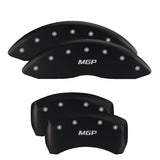 MGP 4 Caliper Covers Engraved Front & Rear MGP Black finish silver ch - 18011SMGPBK