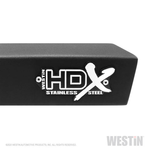 Westin 04-13 Chevy Silverado 1500 Crew Cab HDX Stainless Drop Nerf Step Bars - Textured Black - 56-119552