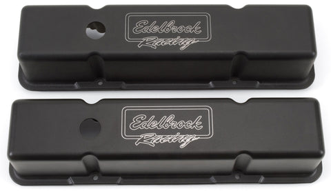 Edelbrock Valve Cover Victor Series Chevrolet 1959-1986 262-400 CI V8 Tall Black - 41733