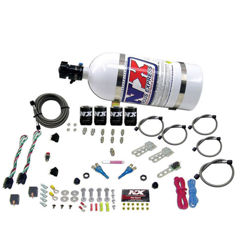 Nitrous Express Ford EFI Dual Stage Nitrous Kit (50-150HP x 2) w/10lb Bottle - 20124-10