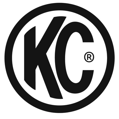 KC HiLiTES 6in. Round Soft Cover (Pair) - Black w/White KC Logo - 5100