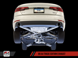 AWE Tuning Audi B9 A4 Track Edition Exhaust Dual Outlet - Chrome Silver Tips (Includes DP) - 3020-32024