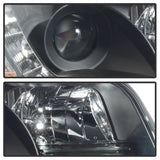 Spyder Audi A6 02-04 Projector Headlights Halogen Model Only - DRL Black PRO-YD-ADA601-DRL-BK - 5008657