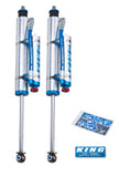 King Shocks 07-18 Jeep Wrangler JK Front 2.5 Dia Piggy Hose Res Shock 6in Lift w/Adjuster (Pair) - 25001-284A