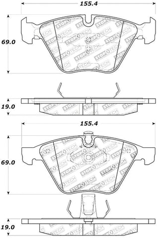 StopTech Street Touring 11-12 BMW Z4 (E86) Front Brake Pads - 308.09181