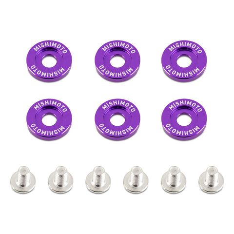 Mishimoto Large Fender Washer Kit (6pcs) - Purple - MMFW-LG-6PR