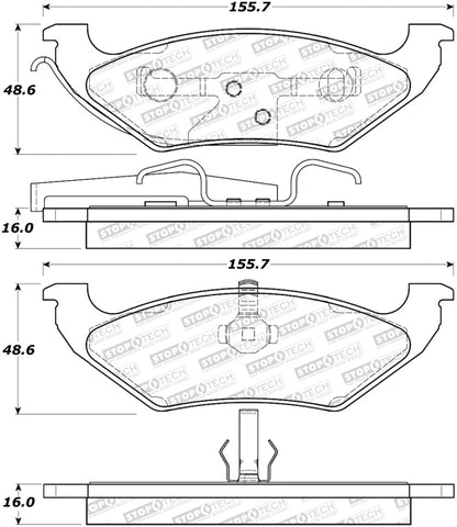 StopTech Street Brake Pads - 308.07150