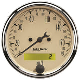 Autometer Antique Beige 5-Gauge Kit 3-1/8in Electrical Speedometer 190KPH - 1809-M
