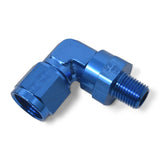 Russell Performance -8 AN 90 Degree Female to Male 1/4in Swivel NPT Fitting - 614008