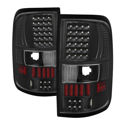 Xtune Ford F150 Styleside 04-08 (Not Fit Heritage & SVT) LED Tail Lights Black ALT-ON-FF15004-LED-BK - 5012890