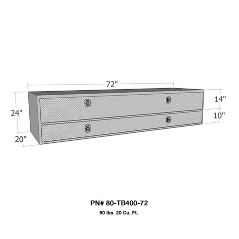 Westin/Brute High Cap 72in Stake Bed Contractor TopSider w/ Doors - Aluminum - 80-TB400-72