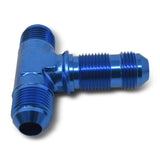 Russell Performance -4 AN Flare Bulkhead Tee Fitting (Blue) - 661310