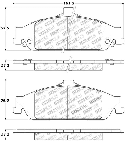 StopTech Sport Brake Pads w/Shims and Hardware - Rear - 309.07270