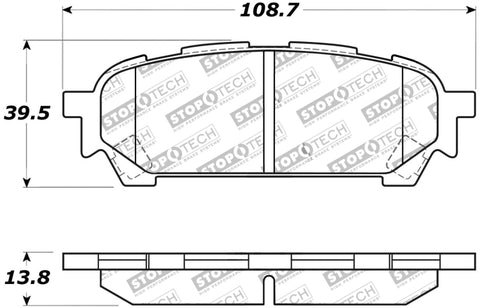 StopTech Street Touring 03-05 WRX Rear Brake Pads - 308.10040