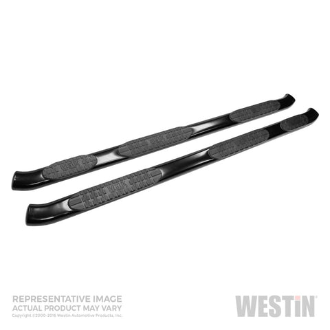 Westin 99-16 Ford F-250/350/450/550 Crew (8 ft bed) PRO TRAXX 5 WTW Oval Nerf Step Bars - Blk - 21-534235