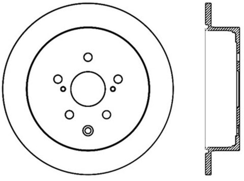 StopTech Sport Drilled & Slotted Rotor - Rear Right - 127.44166R