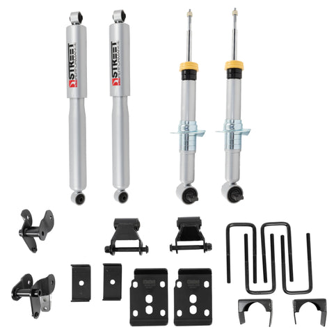 Belltech 2021+ Ford F-150 2WD 1-3.5in Front 4.5in Rear Complete Lower Kit with SP Shocks - 1050SP