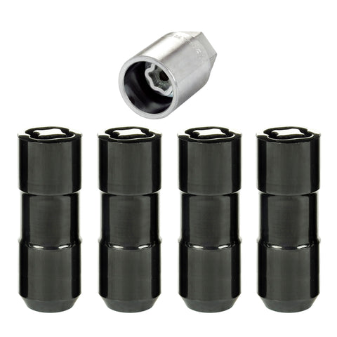 McGard Wheel Lock Nut Set - 4pk. (Cone Seat Duplex) 9/16-18 / 7/8 Hex / 2.5in. Length - Black - 24144