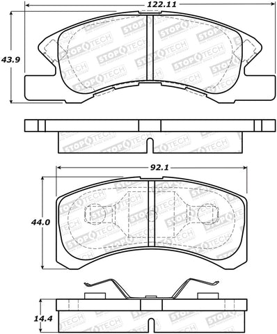 StopTech Street Brake Pads - Front - 308.17310