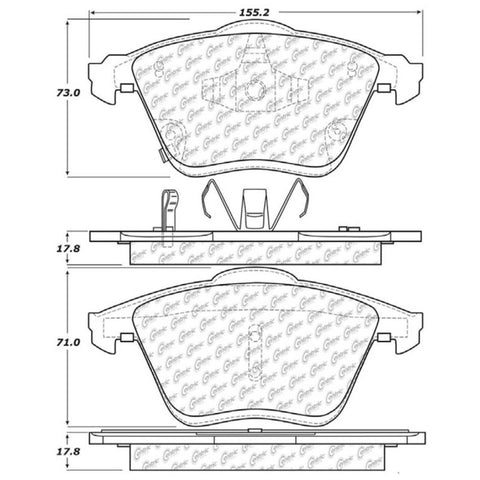 StopTech Street Touring 06-07 Mazda 6 Front Brake Pads - 308.11860