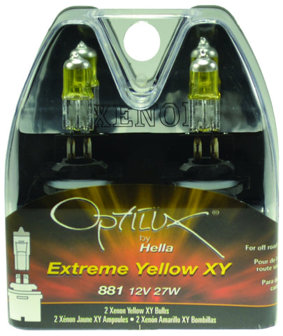 Hella Optilux 881 12V Xenon Yellow XY Bulb - H71071182