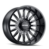 Mayhem 8114 Utopia 22x12 / 8x170 BP / -44mm Offset / 125.2mm Hub Black w/ Milled Spokes Wheel - 8114-22270BM