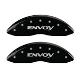 MGP 4 Caliper Covers Engraved Front & Rear Envoy Black finish silver ch - 34005SEVYBK