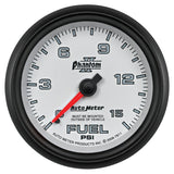 Autometer Phantom II 2-5/8in 0-15PSI Mechanical Fuel Pressure Gauge - 7811