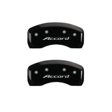 MGP 4 Caliper Covers Engraved Front Accord Engraved Rear Accord Black finish silver ch - 20207SACCBK