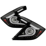 Spyder 16-19 Honda Civic 5 Door Hatchback Light Bar LED Tail Lights - Black Chrome(ALT-YD-HC16HB-BC) - 5088819