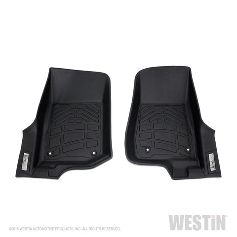 Westin 2018-2019 Jeep Wrangler JL Wade Sure Fit Floor Liners Front - Black - 72-110102