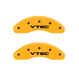 MGP 2 Caliper Covers Engraved Front Vtech Yellow Finish Black Characters 1999 Honda Accord - 20210FVTCYL