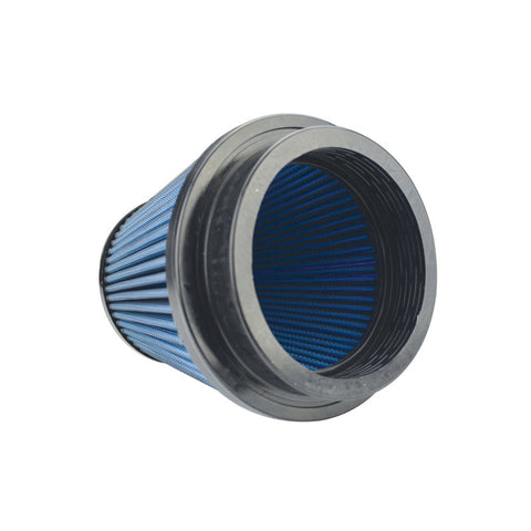 Injen NanoWeb Dry Air Filter 4.0 Flange w/ShurLok / 5.63 Base OD /6.0 Tall /4.0 Top w/Barb Fitting - X-1082-BB