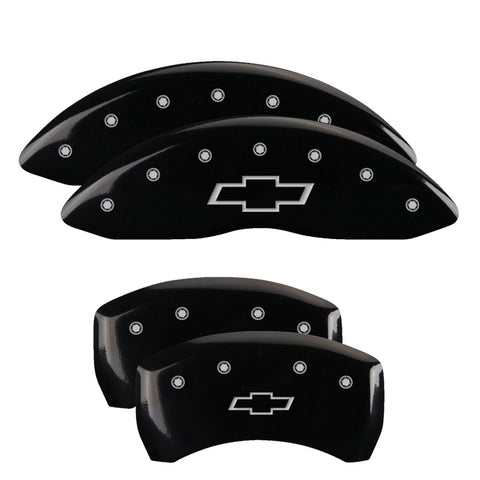 MGP 4 Caliper Covers Engraved Front Cursive/Challenger Engraved Rear RT Yellow finish black ch - 12162SCLRYL