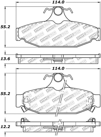 StopTech Street Select Brake Pads - Front - 305.04130