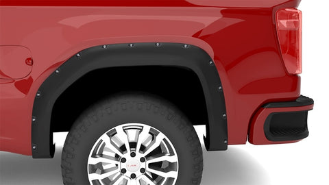 Lund 19-22 GM Silverado RX-Rive Textured Elite Series Fender Flares w/Black Bolts - Black 2pc Rear - RX130TB